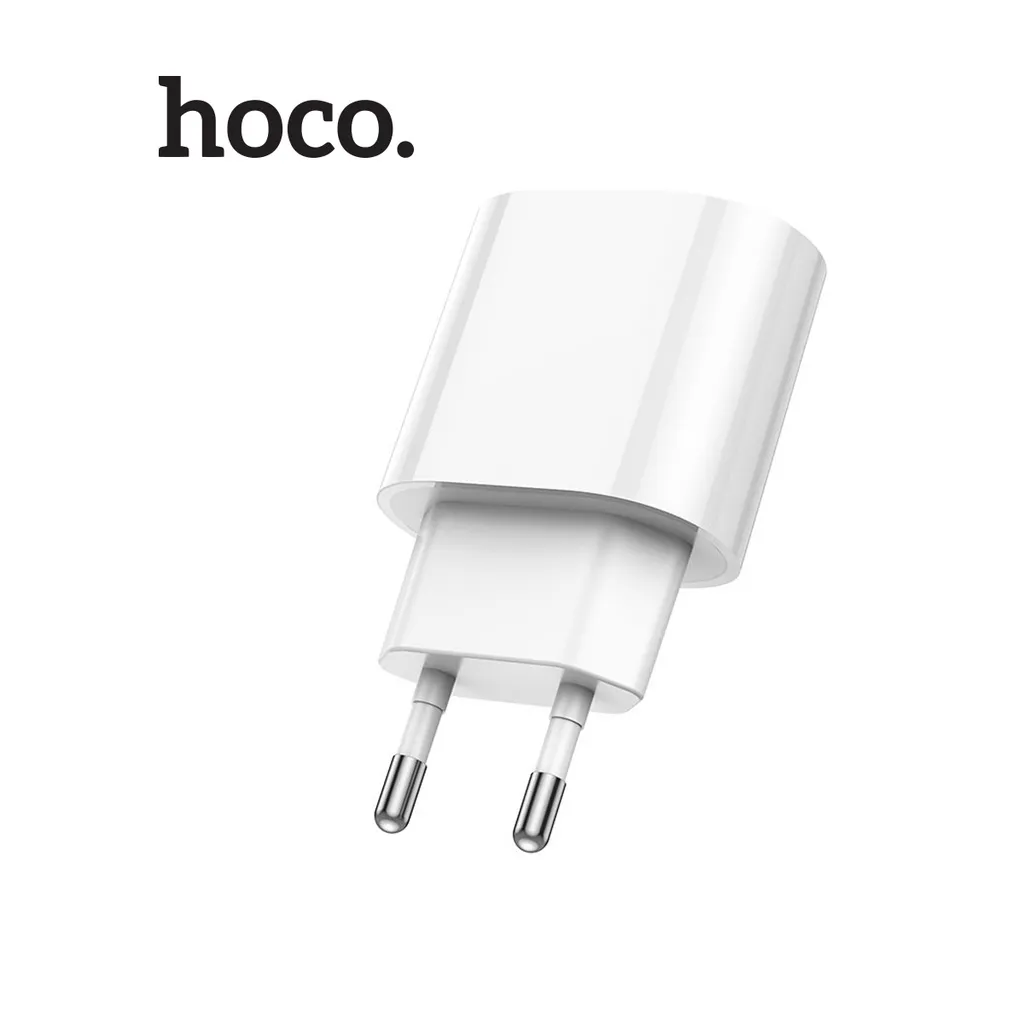 Ảnh Củ sạc Hoco C109A 1 cổng USB  sạc nhanh 18W QC3.0 chân cắm chuẩn EU chất liệu PC cao cấp 1