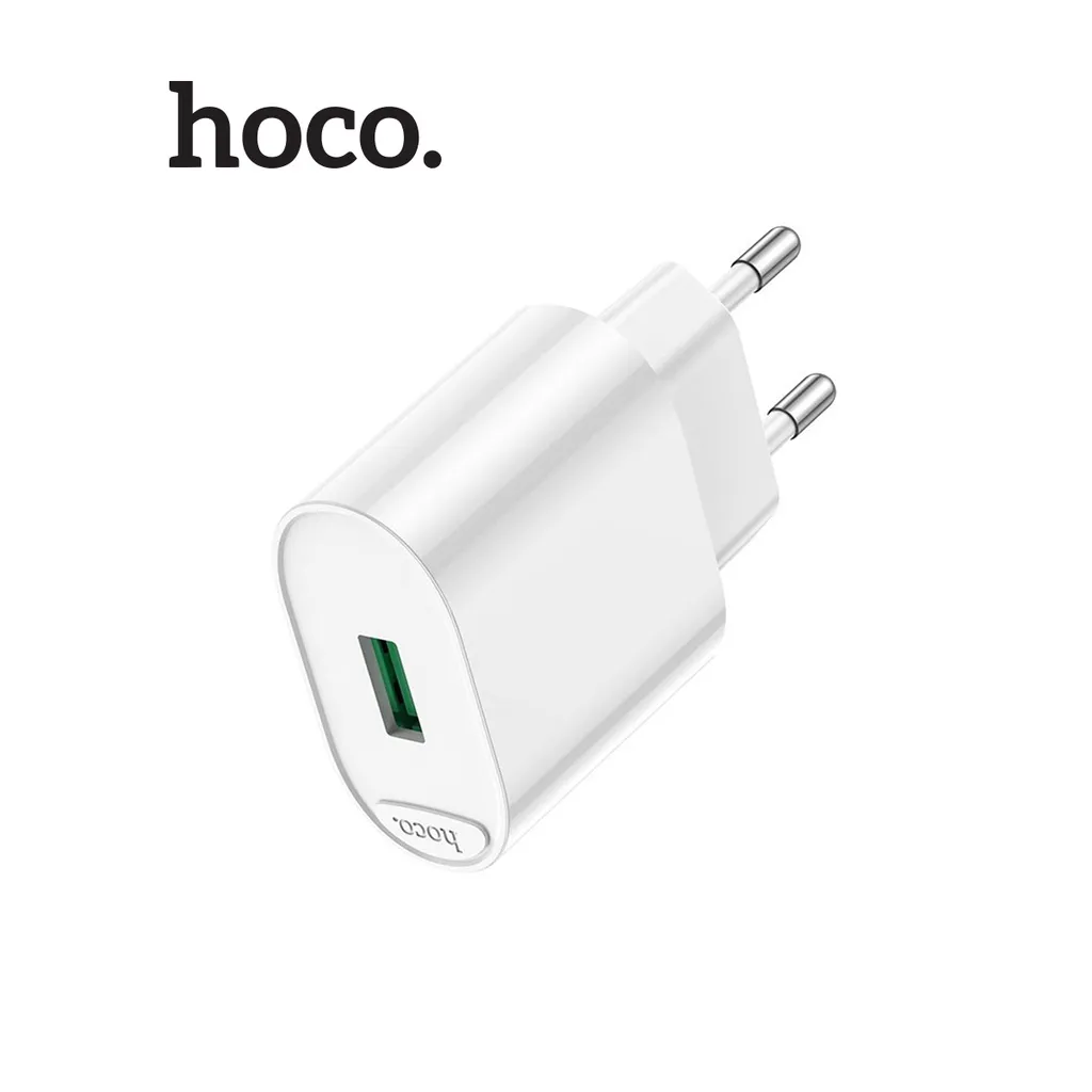 Ảnh Củ sạc Hoco C109A 1 cổng USB  sạc nhanh 18W QC3.0 chân cắm chuẩn EU chất liệu PC cao cấp 3