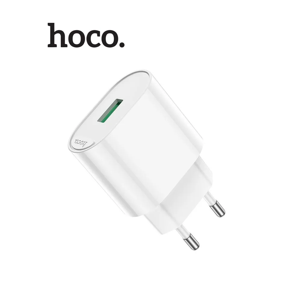 Ảnh Củ sạc Hoco C109A 1 cổng USB  sạc nhanh 18W QC3.0 chân cắm chuẩn EU chất liệu PC cao cấp 4