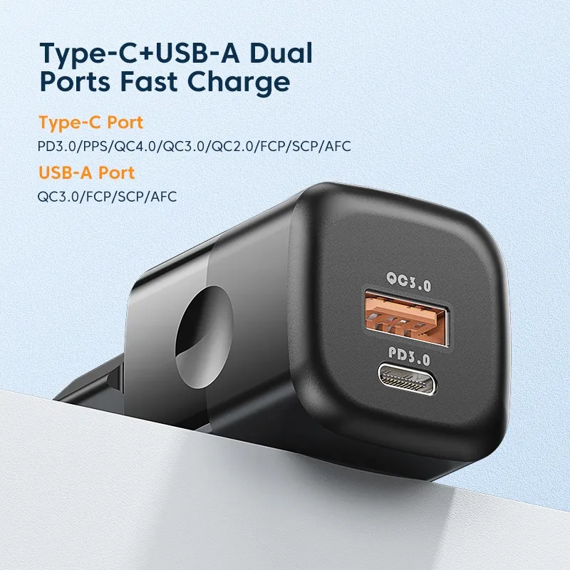 Ảnh Củ sạc KUULAA 4.0 3.0 33W PD 3.0 sạc nhanh phích cắm US EU thích hợp cho iPhone Xiaomi 4