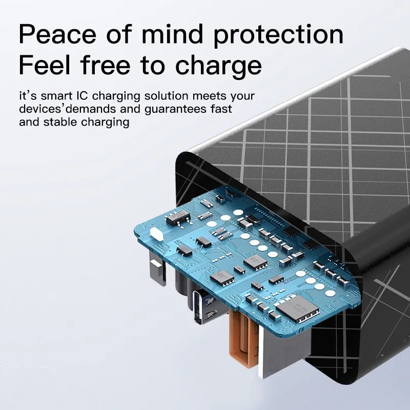 Ảnh Củ sạc nhanh 2 cổng PD / USB / 3A 22.5W sạc nhanh cho iPhone, iPad, Samsung, Xiaomi, Huawei, Oppo 3