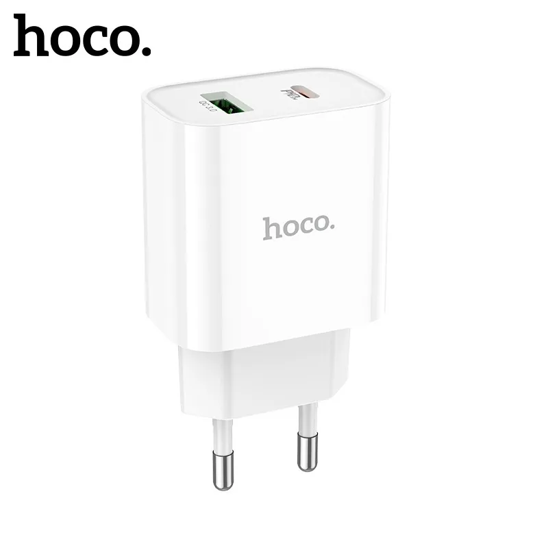 Ảnh Củ sạc nhanh 20W Hoco C80A Plus 2 cổng USB/18W - PD 20W hố trợ sạc nhanh cho Smartphone 2
