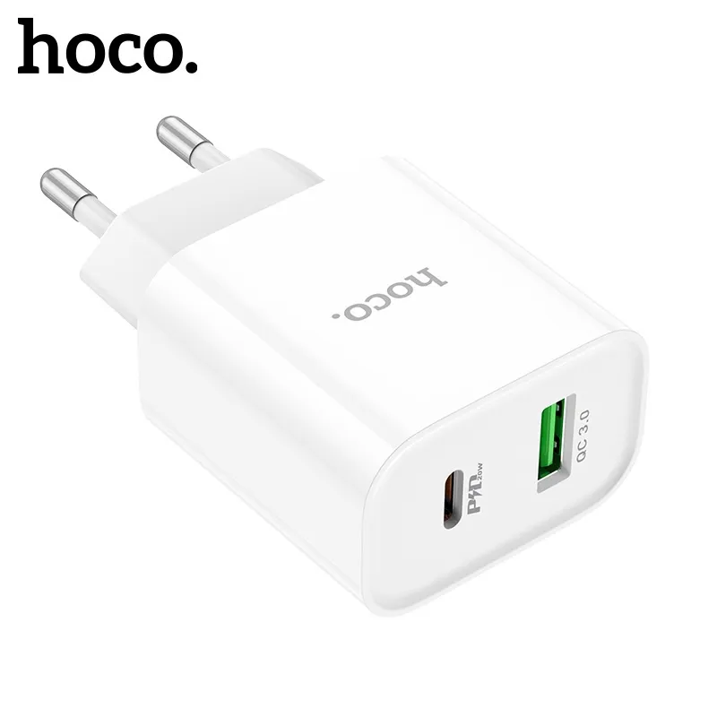 Ảnh Củ sạc nhanh 20W Hoco C80A Plus 2 cổng USB/18W - PD 20W hố trợ sạc nhanh cho Smartphone 4