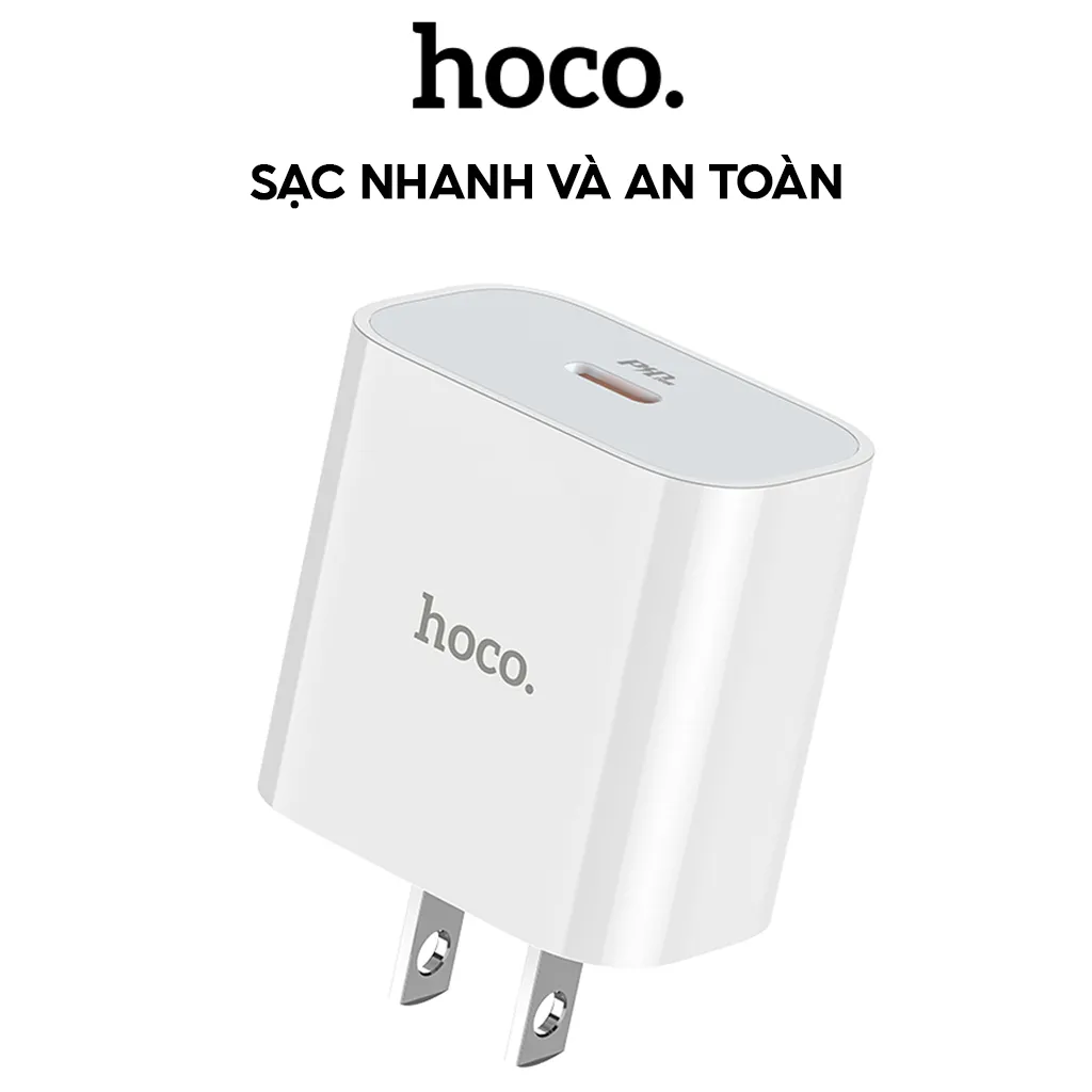 Ảnh Củ Sạc Nhanh 20W Hoco Chân Dẹt, Nhỏ Gọn, Chống Quá Nhiệt Dùng Cho Các Dòng SamSung,IP,Oppo,Xiaomi... 2
