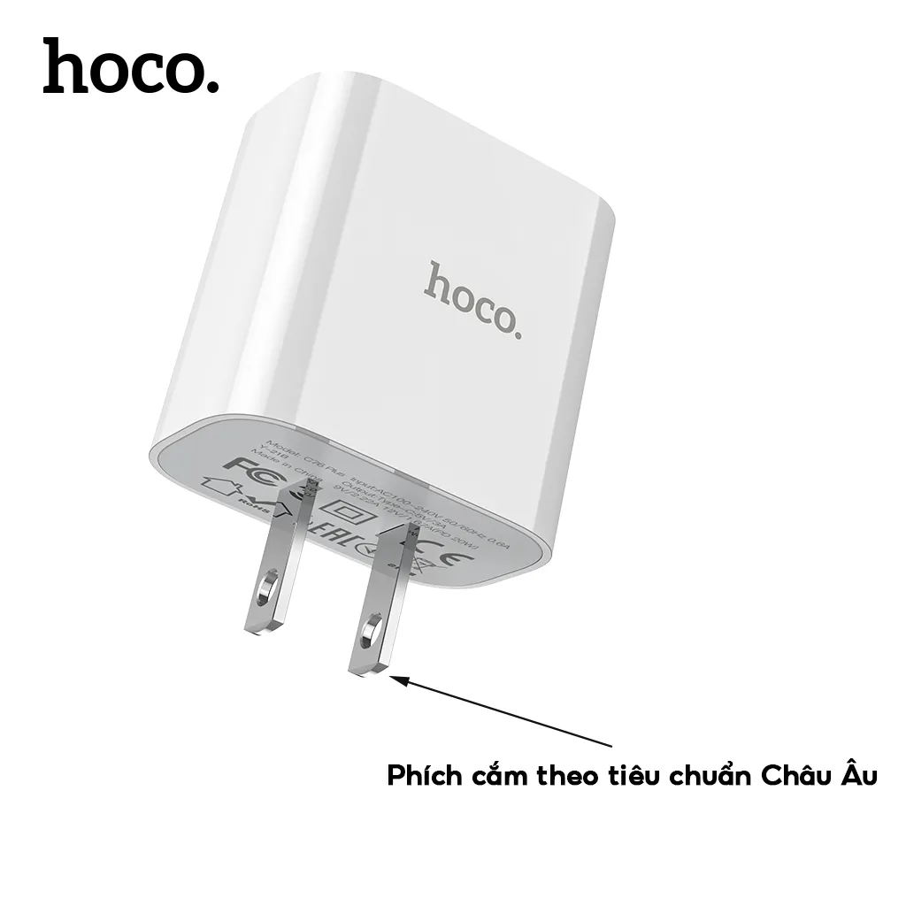 Ảnh Củ Sạc Nhanh 20W Hoco Chân Dẹt, Nhỏ Gọn, Chống Quá Nhiệt Dùng Cho Các Dòng SamSung,IP,Oppo,Xiaomi... 3