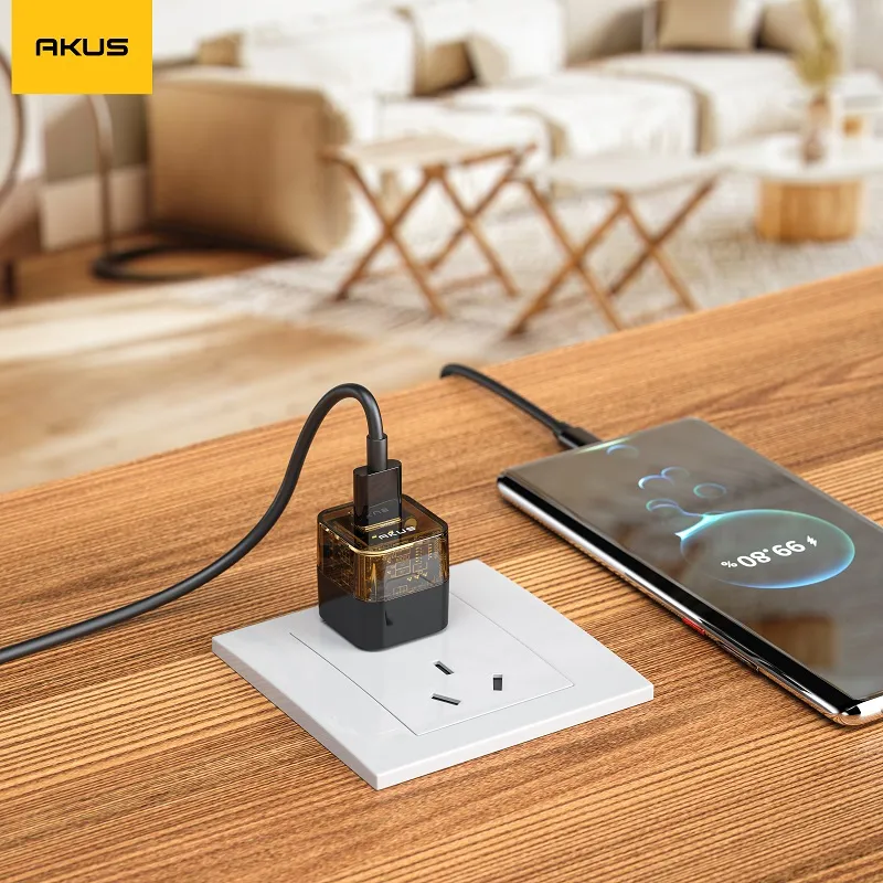 Ảnh Củ sạc nhanh 20W mini 2 cổng sạc AKUS S140 4