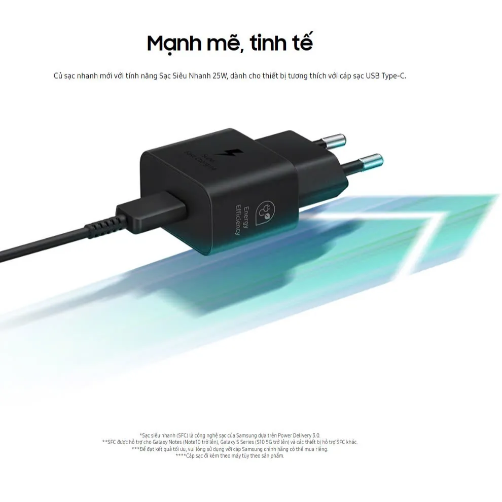 Ảnh Củ sạc nhanh 25W Samsung EP-T2510 | Cổng Type-C - Công nghệ GaN Power Delivery | Bảo hành 12 tháng 4