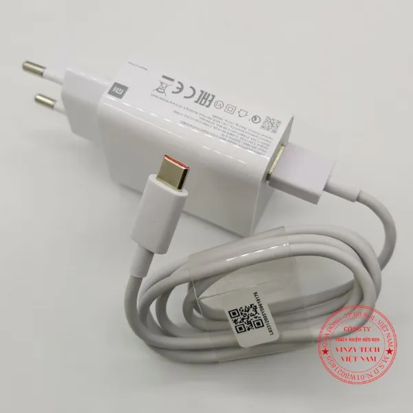 Ảnh Củ sạc nhanh 33W Mi Charge Turbo Vinzy Tech (TypeA+Type-C), cáp sạc pin dự phòng - Chính hãng 3