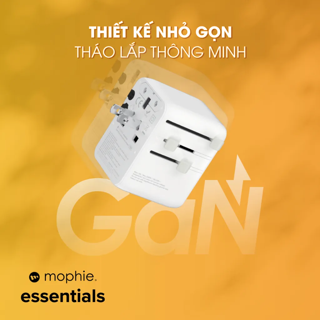 Ảnh Củ sạc nhanh đa năng 35W/70W  Mophie Essential 3C2A công nghệ GaN - dành cho iPhone / iPad / Android 3