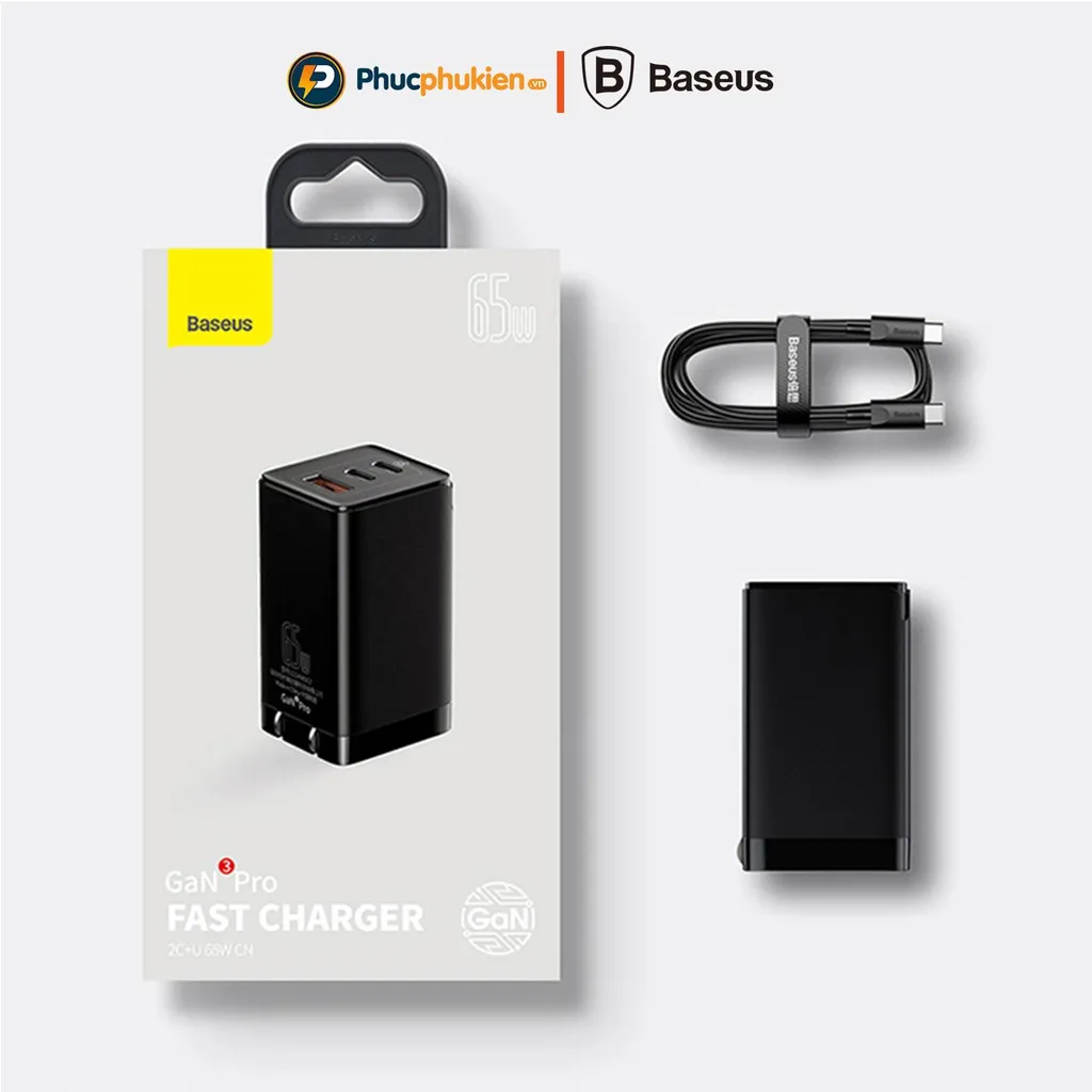 Ảnh Củ sạc nhanh Baseus 65w GaN5 pro chính hãng Baseus - Phúc Phụ Kiện bảo hành 12 tháng 1 đổi 1 4