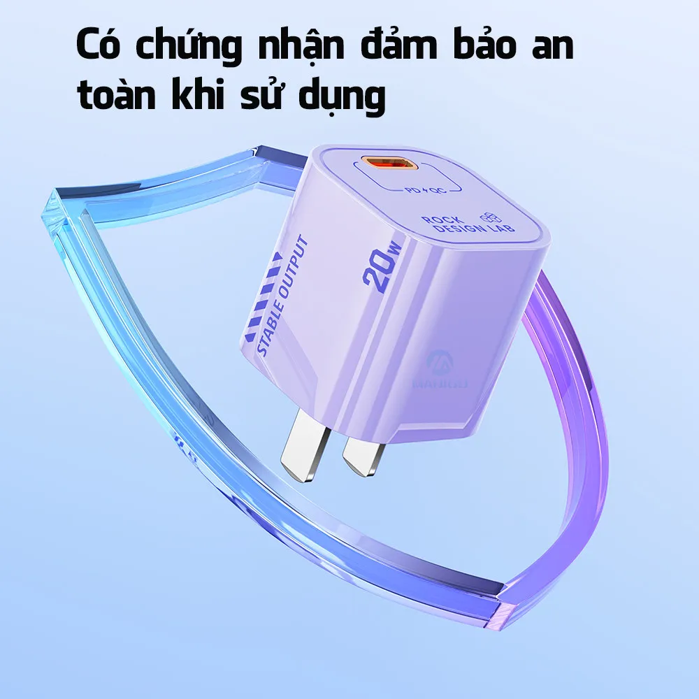 Ảnh Củ sạc nhanh chuẩn PD 20W Rockspace T86 ổn định không nóng hàng bảo hành 12 tháng bảo hành 1 đổi 1 3