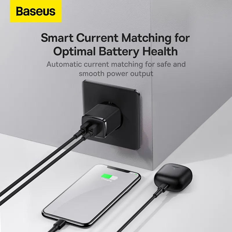 Ảnh Củ sạc nhanh đa năng Baseus Compact hai cổng Usb 10.5W EU 3