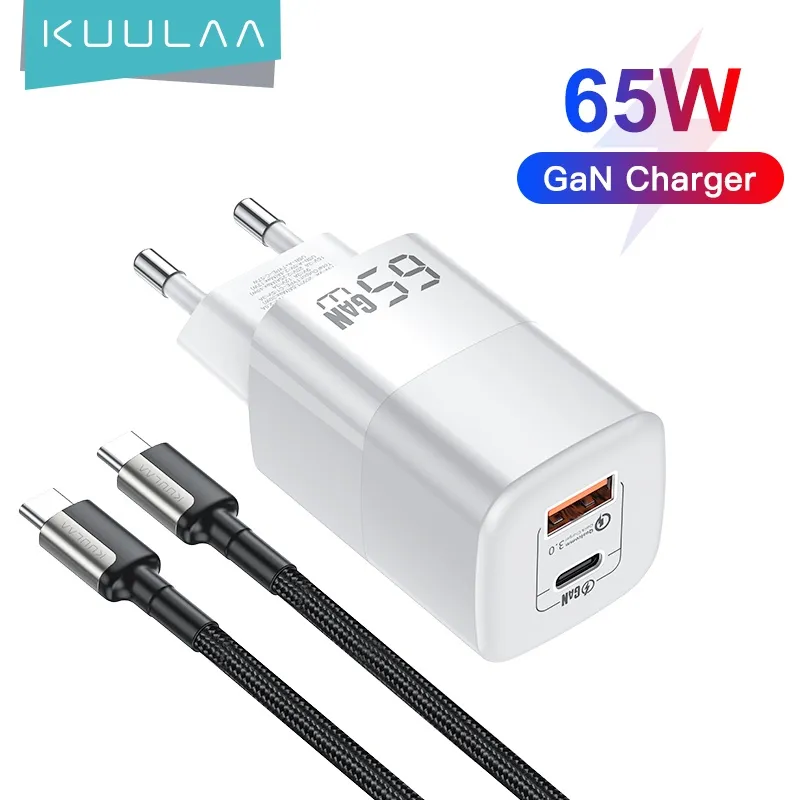 Ảnh Củ Sạc Nhanh Kuulaa GaN 65W USB C QC PD 4.0 3.0 USB-C Type C Cho Macbook Pro IPhone Samsung 1