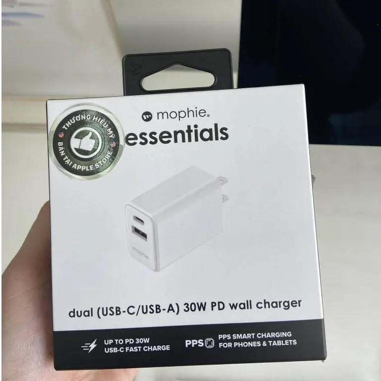 Ảnh Củ sạc nhanh Mophie Essentials 30W 1 USB-A + 1USB-C 4