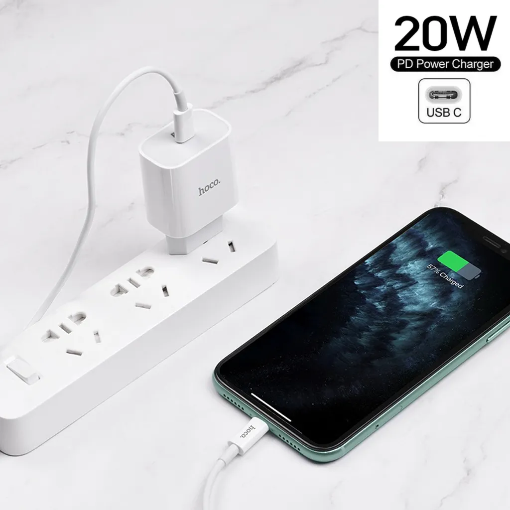 Ảnh Củ Sạc Nhanh PD 20W CHÍNH HÃNG Hoco Cổng Type C Phù Hợp Cho Các ĐT IP, Samsung, Oppo, Xiaomi.v.v.v 3