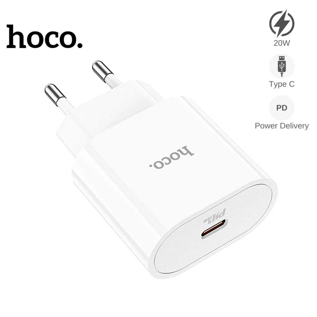 Ảnh Củ Sạc Nhanh PD 20W CHÍNH HÃNG Hoco Dùng Cho IP,Samsung,XiaoMi,Oppo Chất Liệu Nhựa PC Chống Cháy Nổ 2