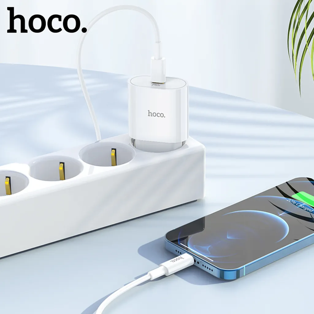 Ảnh Củ Sạc Nhanh PD 20W CHÍNH HÃNG Hoco Dùng Cho IP,Samsung,XiaoMi,Oppo Chất Liệu Nhựa PC Chống Cháy Nổ 4