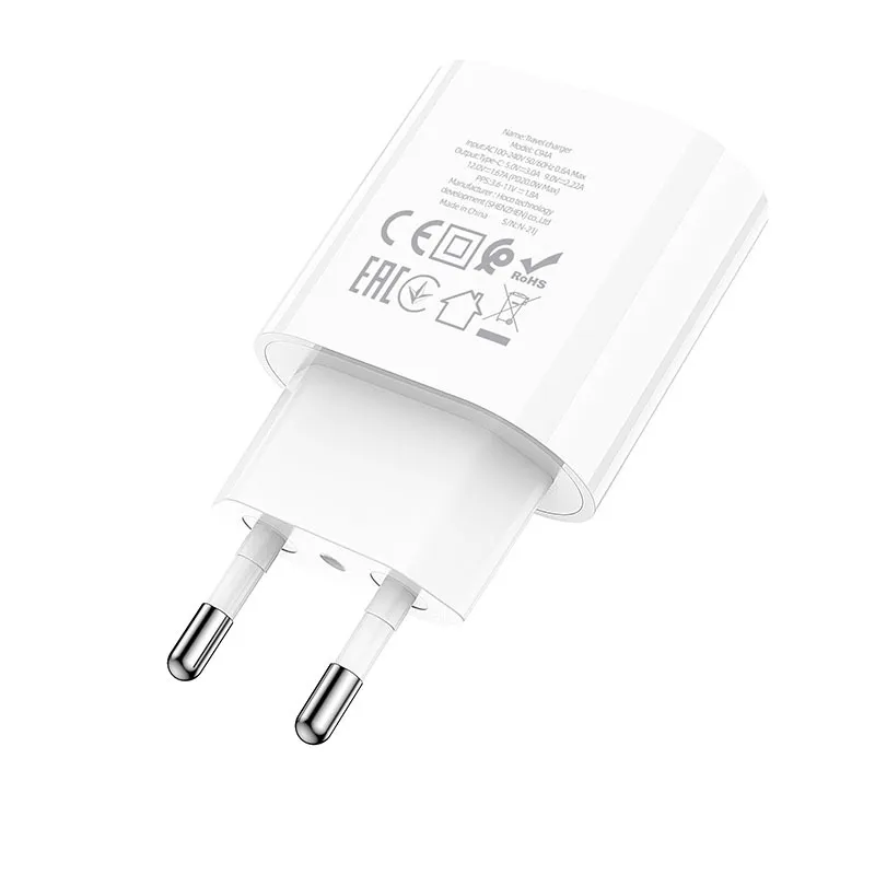 Ảnh Củ Sạc Nhanh PD 20W Hoco C94A Type C Dùng Cho IP,Ss,.và các dòng mày khác Vật Liệu PC chống cháy nổ 4