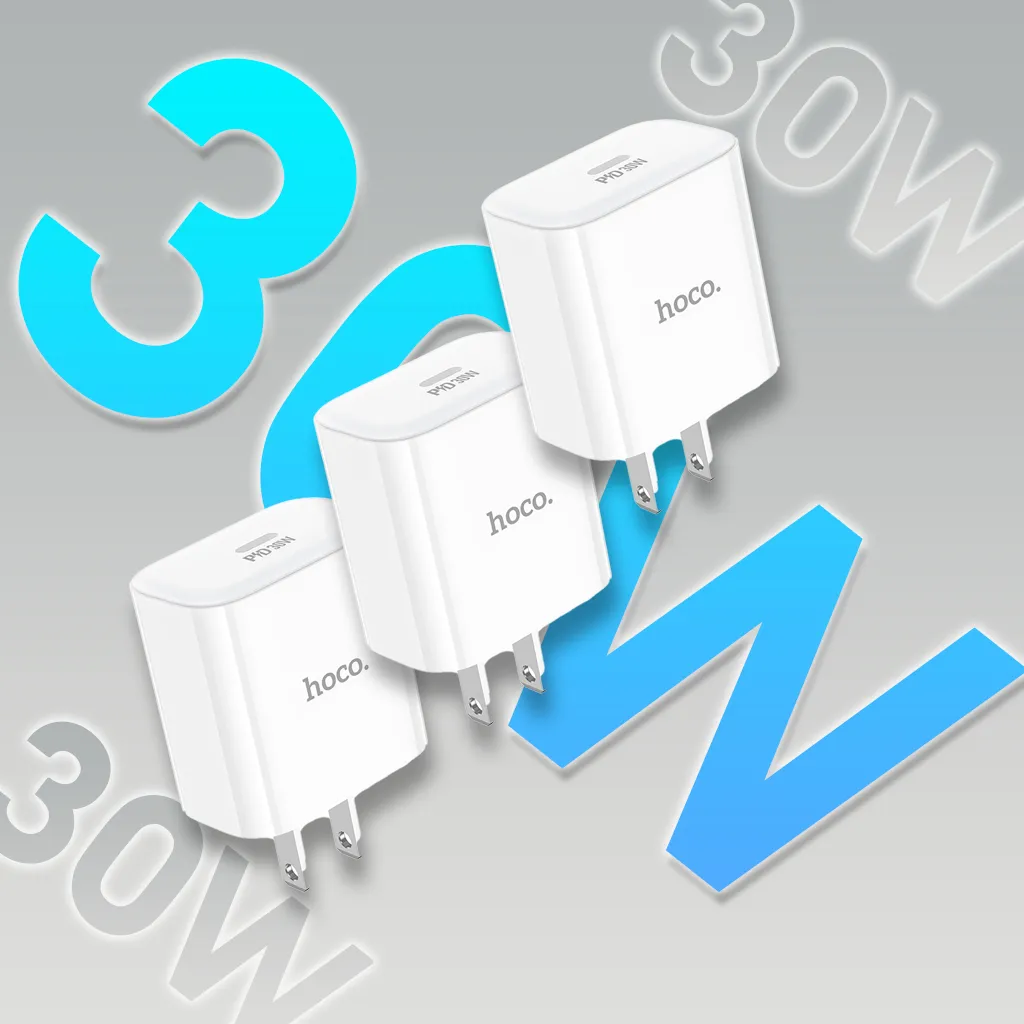 Ảnh Củ Sạc Nhanh PD 30W CHÍNH HÃNG HOCO Sử Dụng Cho Các Dòng ĐT Smartphone SamSung,IP,Oppo,Xiaomi 2