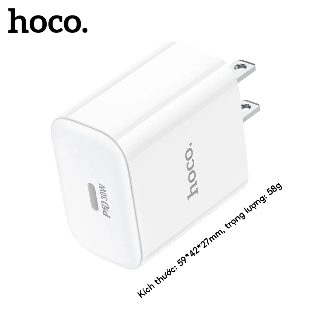 Ảnh Củ Sạc Nhanh PD 30W CHÍNH HÃNG HOCO Sử Dụng Cho Các Dòng ĐT Smartphone SamSung,IP,Oppo,Xiaomi 3