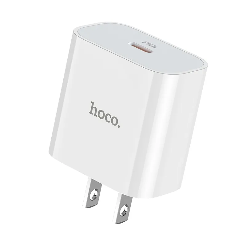 Ảnh Củ sạc nhanh PD20W Hoco C76 1 cổng Type- C, sạc nhanh 3A, chân cắm chuẩn tiêu chuẩn ( chân dẹt ) 2