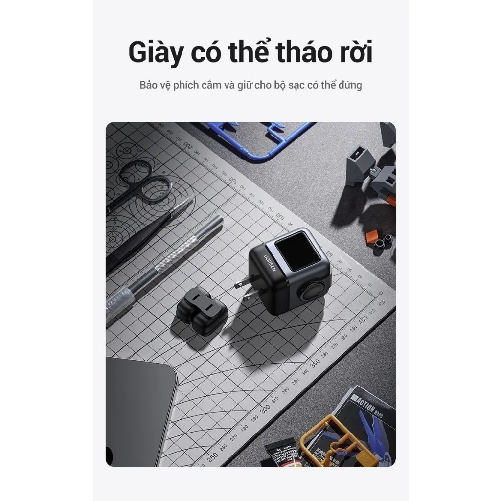Ảnh Củ sạc nhanh Robot 30W/65W UGREEN CD319/CD359 | Công nghệ GaN | Bảo hành 18 tháng 4