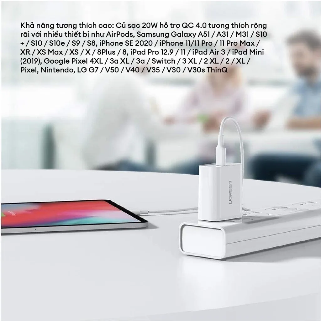 Ảnh Củ sạc Nhanh UGREEN 20W CD137 QC4.0 QC3.0  | USB Type C | Sạc Nhanh PD | Bảo hành 18 tháng 1 đổi 1 60449 10184 60450 1