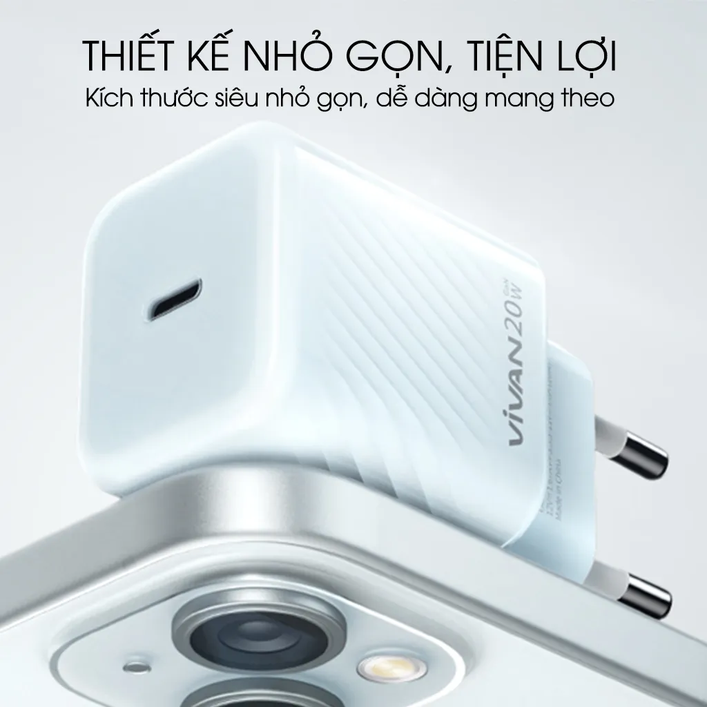 Ảnh Củ Sạc Nhanh VIVAN Power 20T Công Suất 20W Cổng USB-C 4