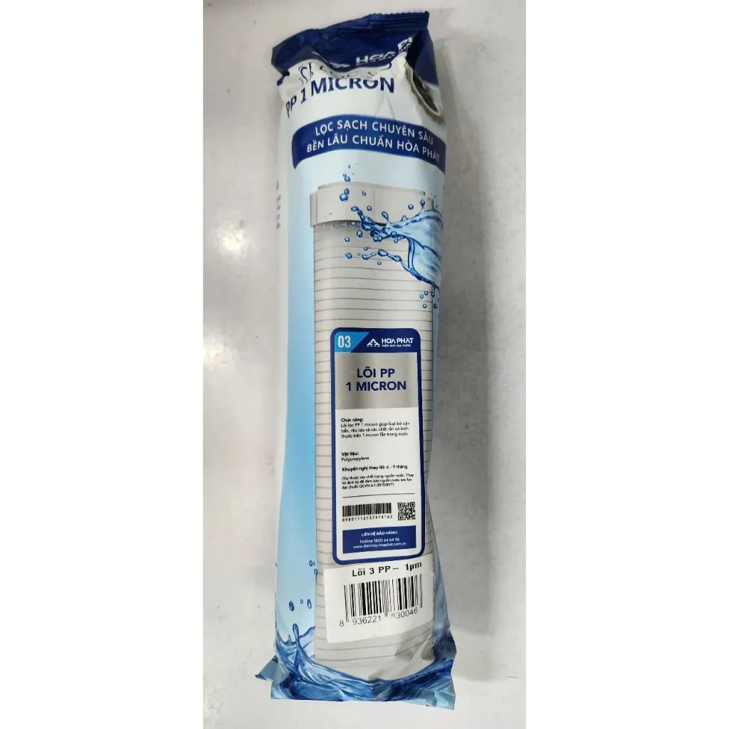 Ảnh Cụm lõi lọc thô Hoà Phát tích hợp 3 lõi Ultra F3.0 (PP 5 micron, Than hoạt tính, PP 1 micron) - Hàng chính hãng 2