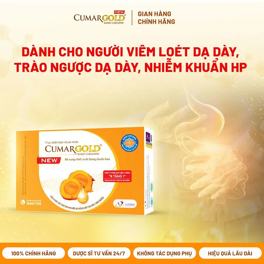 Ảnh CumarGold New và Đại Tràng CumarGold Giảm Đau Dạ Dày, Trào ngược, Đầy Bụng - CMG01, CMT01 1