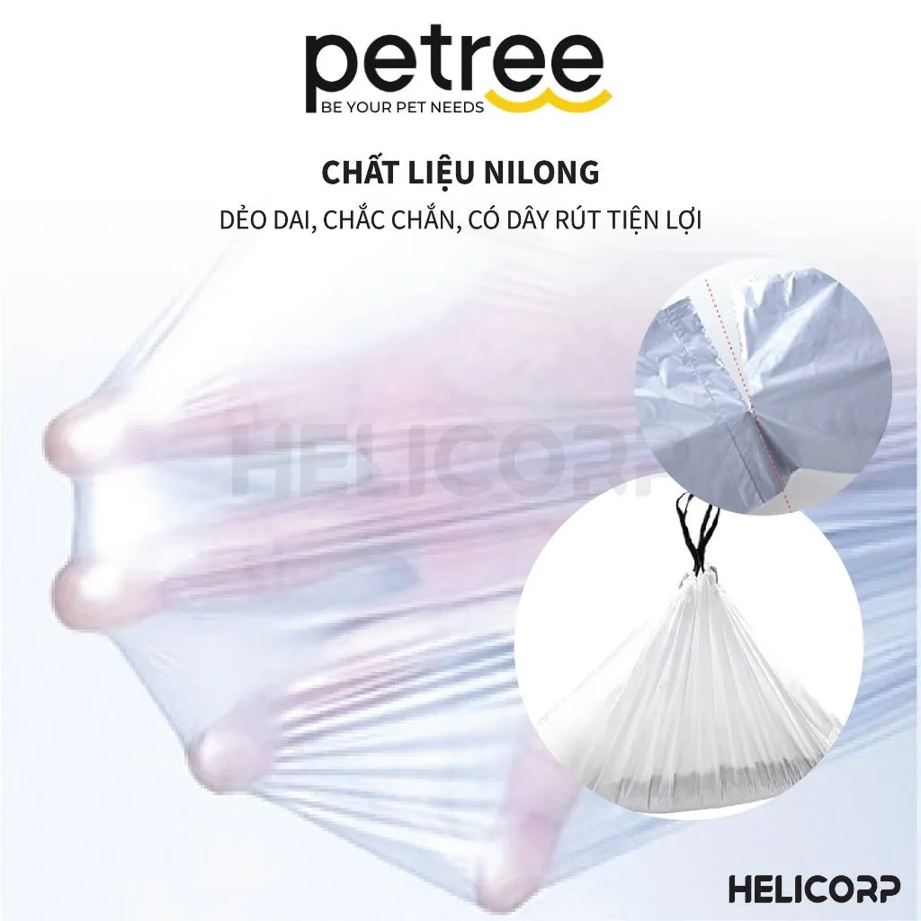 Ảnh [Cuộn 15 Túi] Túi Rác Dùng Cho Máy Dọn Phân Mèo PETREE x HELIPET 1