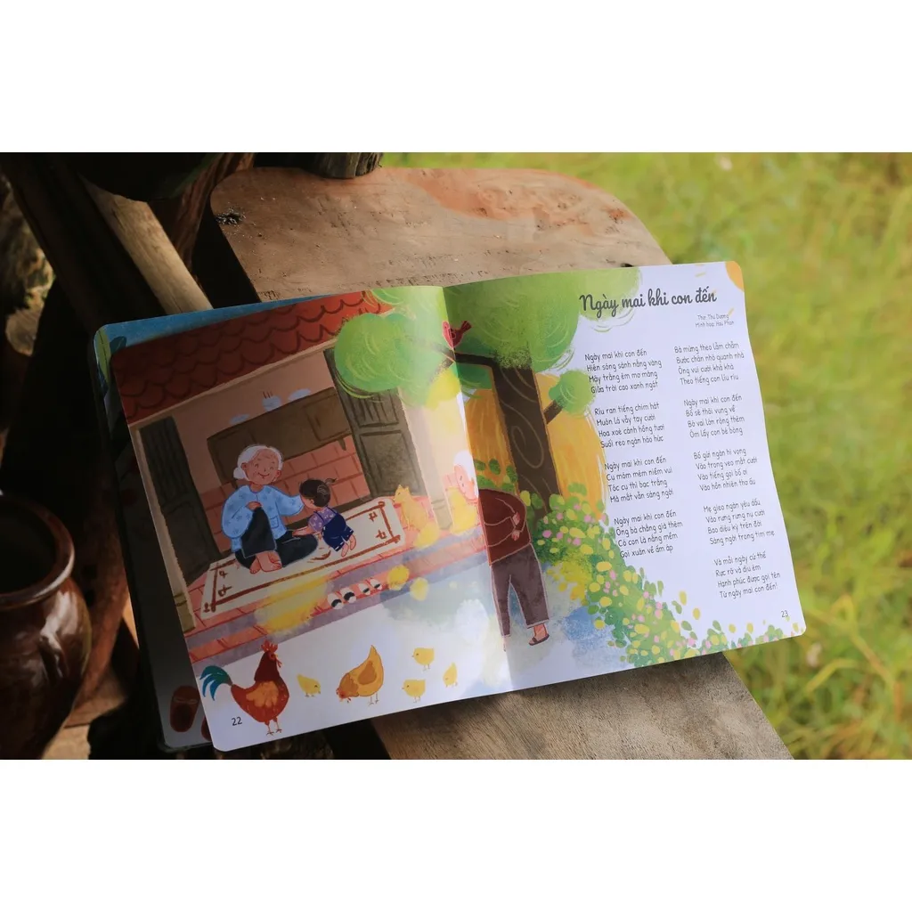 Ảnh Cuốn Dành Tặng Riêng Con bìa cứng - Sách thơ Thai Giáo cho mẹ bầu Hạnh phúc 1