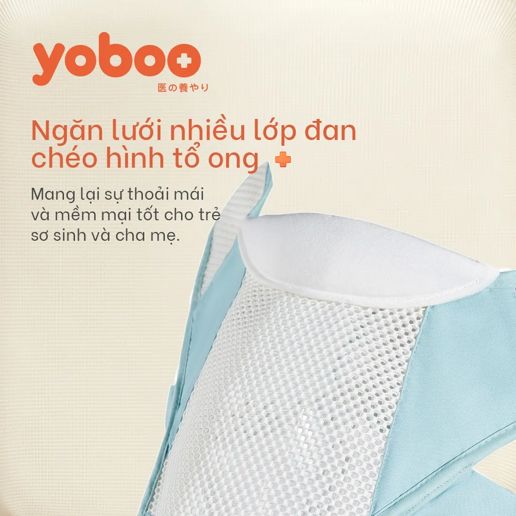 Ảnh Đai địu em bé 2in1 Yoboo YB-0066 có ngăn chứa đồ, chặn chân chữ O đảm bảo tư thế đúng - Hàng chính hãng 4