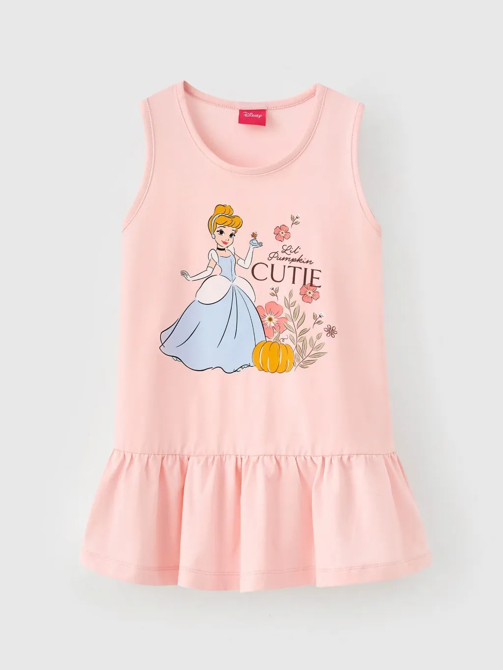 Ảnh Đầm bé gái Rabity ngắn tay cotton in hình Gấu Dâu Lotso và cô nàng lọ lem bản quyền Disney 93044 2