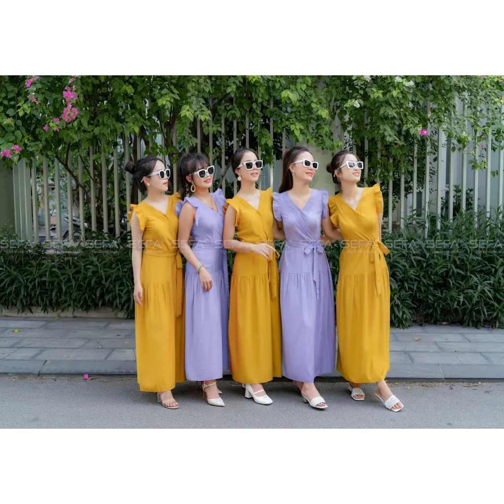 Ảnh Đầm dáng dài tay tiên thướt tha xinh xắn 2