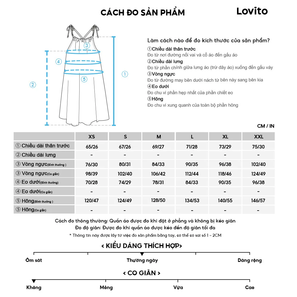 Ảnh Đầm Lovito họa tiết chấm bi phong cách thường ngày cho nữ LNA65350 4