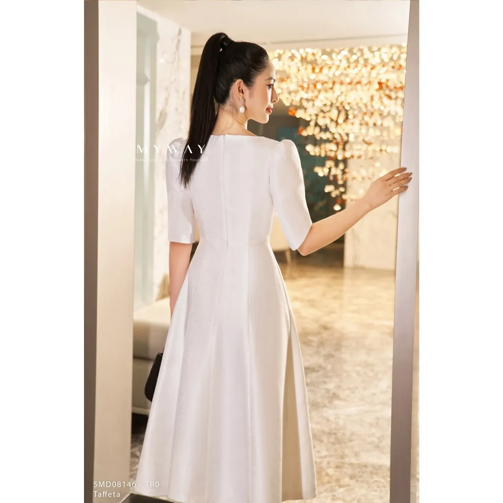 Ảnh Đầm Nữ Dự Tiệc MY WAY Đính Hoa Tay Lỡ Cao Cấp 5MD08146 3