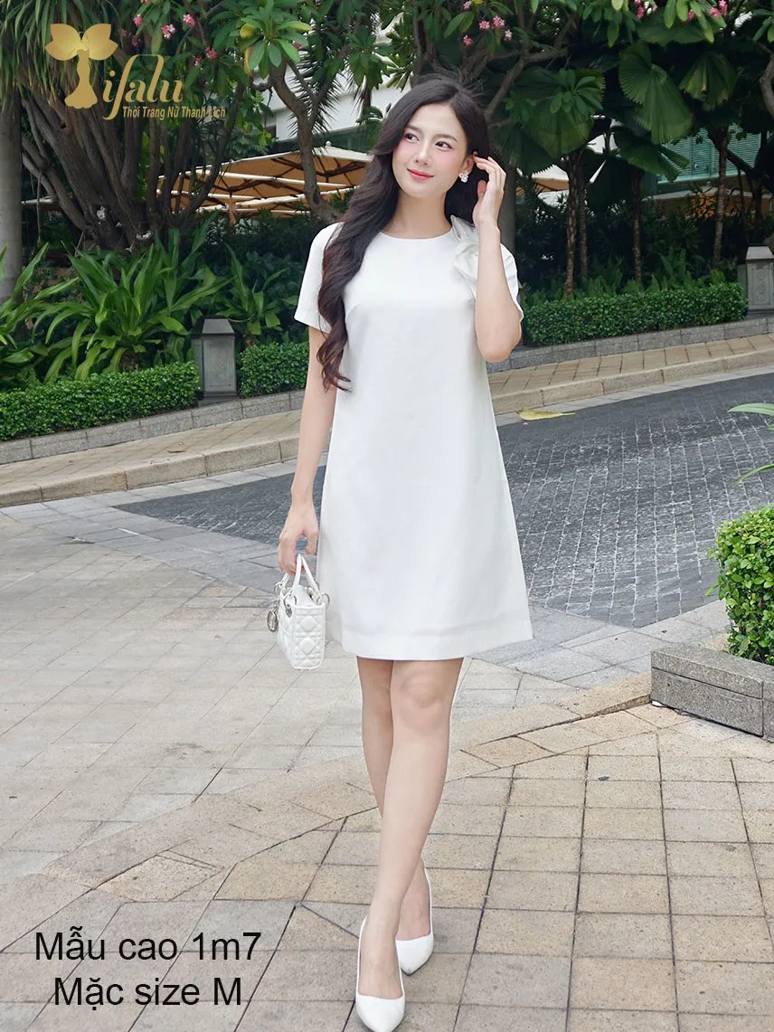 Ảnh Đầm suông dự tiệc, đầm bigsize nữ TIFALU màu trắng - ZOL320WHT-NO 2