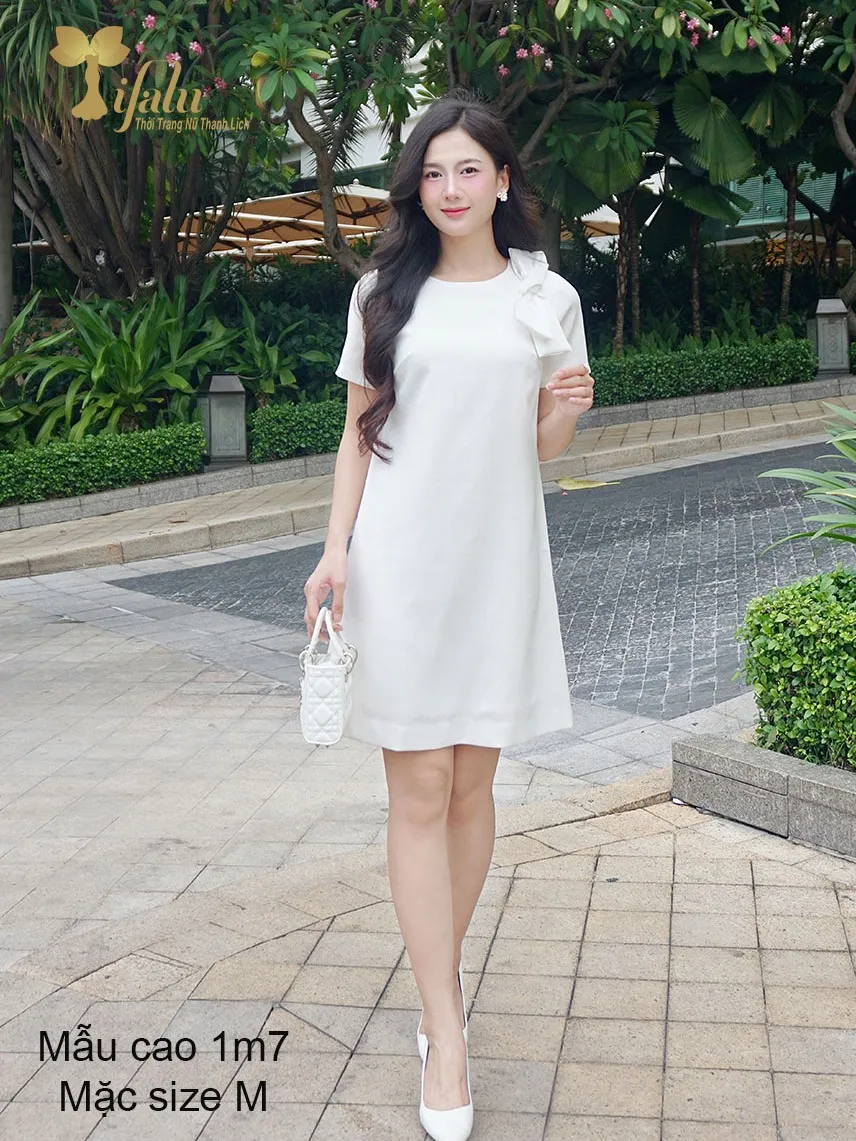 Ảnh Đầm suông dự tiệc, đầm bigsize nữ TIFALU màu trắng - ZOL320WHT-NO 3