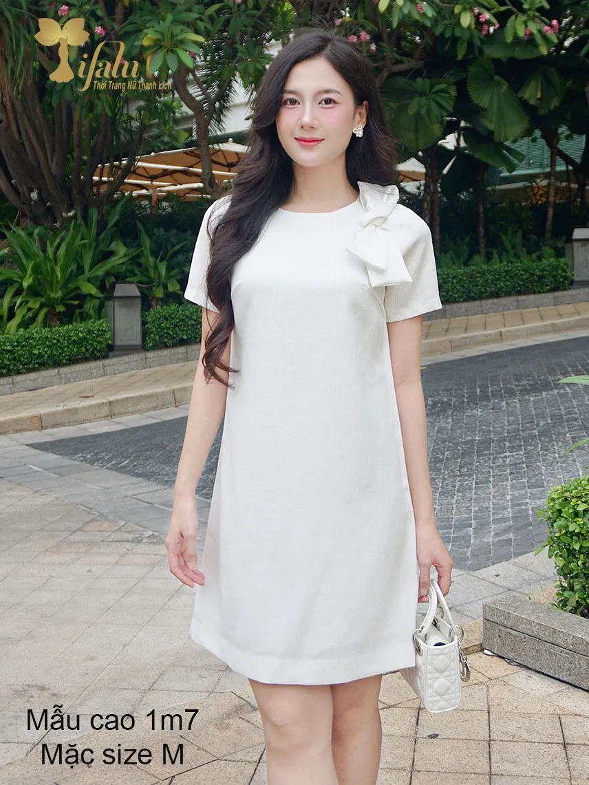 Ảnh Đầm suông dự tiệc, đầm bigsize nữ TIFALU màu trắng - ZOL320WHT-NO 4