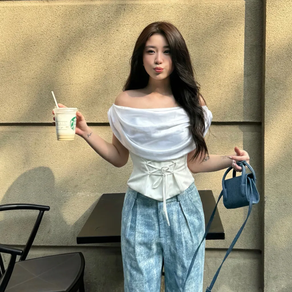 Ảnh Đầm thiết kế cổ đổ đính nơ phối dây viền ren màu hồng nữ tính nhẹ nhàng SAM - Simple Twist Studio 1