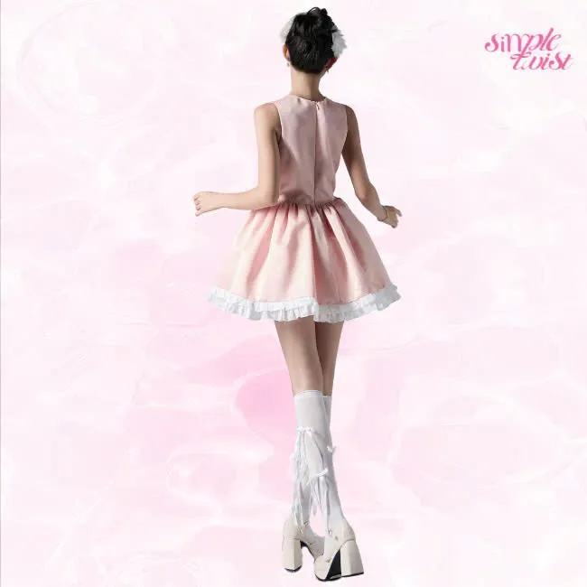 Ảnh Đầm thiết kế dáng chữ A màu hồng PINK SWAN tiểu thư, sang chảnh dự tiệc - Simple Twist 2
