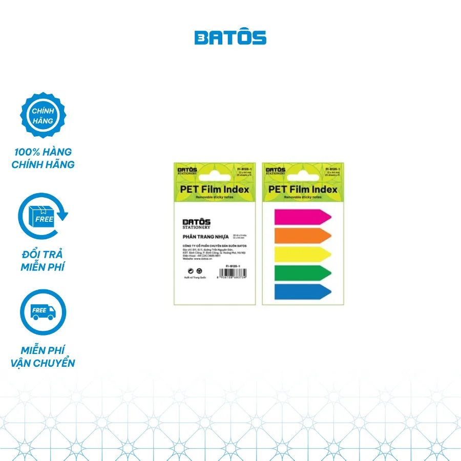 Ảnh Đánh dấu mũi tên 5 màu nhựa/ SIGN here Batôs 3 Stationery 2