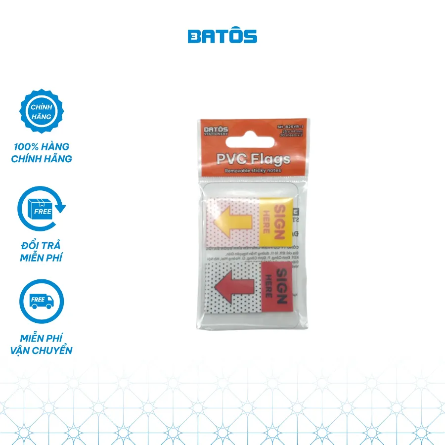 Ảnh Đánh dấu mũi tên 5 màu nhựa/ SIGN here Batôs 3 Stationery 3