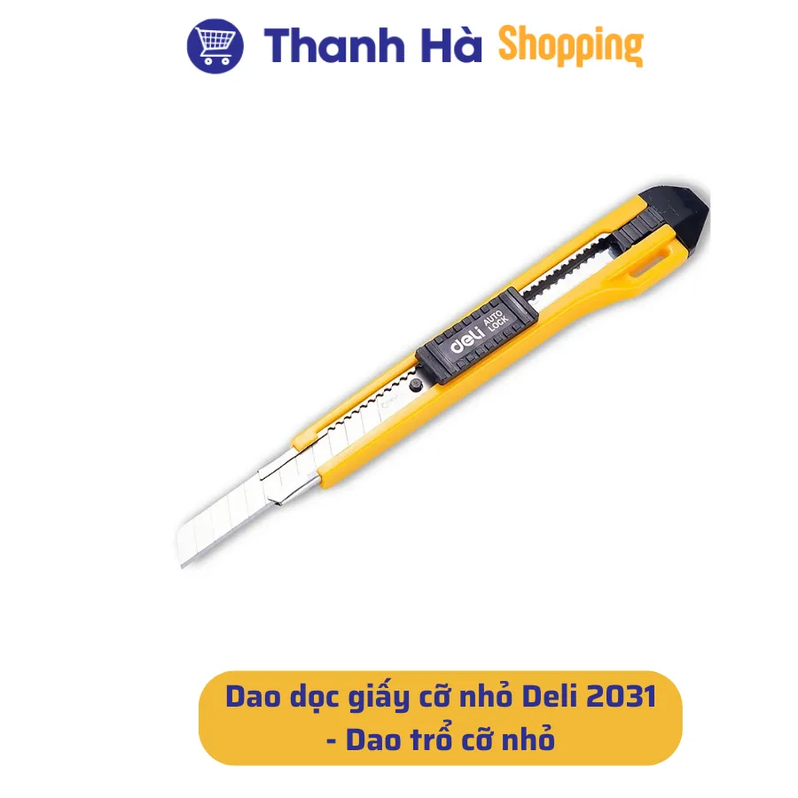 Ảnh Dao rọc giấy cỡ nhỏ Deli 2031 và Lưỡi dao rọc giấy nhỏ Deli 2012 - Dao trổ cỡ nhỏ 2
