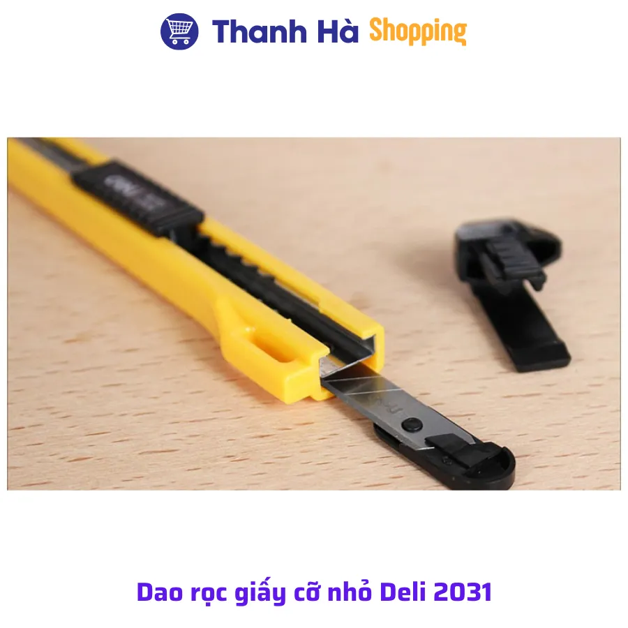 Ảnh Dao rọc giấy cỡ nhỏ Deli 2031 và Lưỡi dao rọc giấy nhỏ Deli 2012 - Dao trổ cỡ nhỏ 4