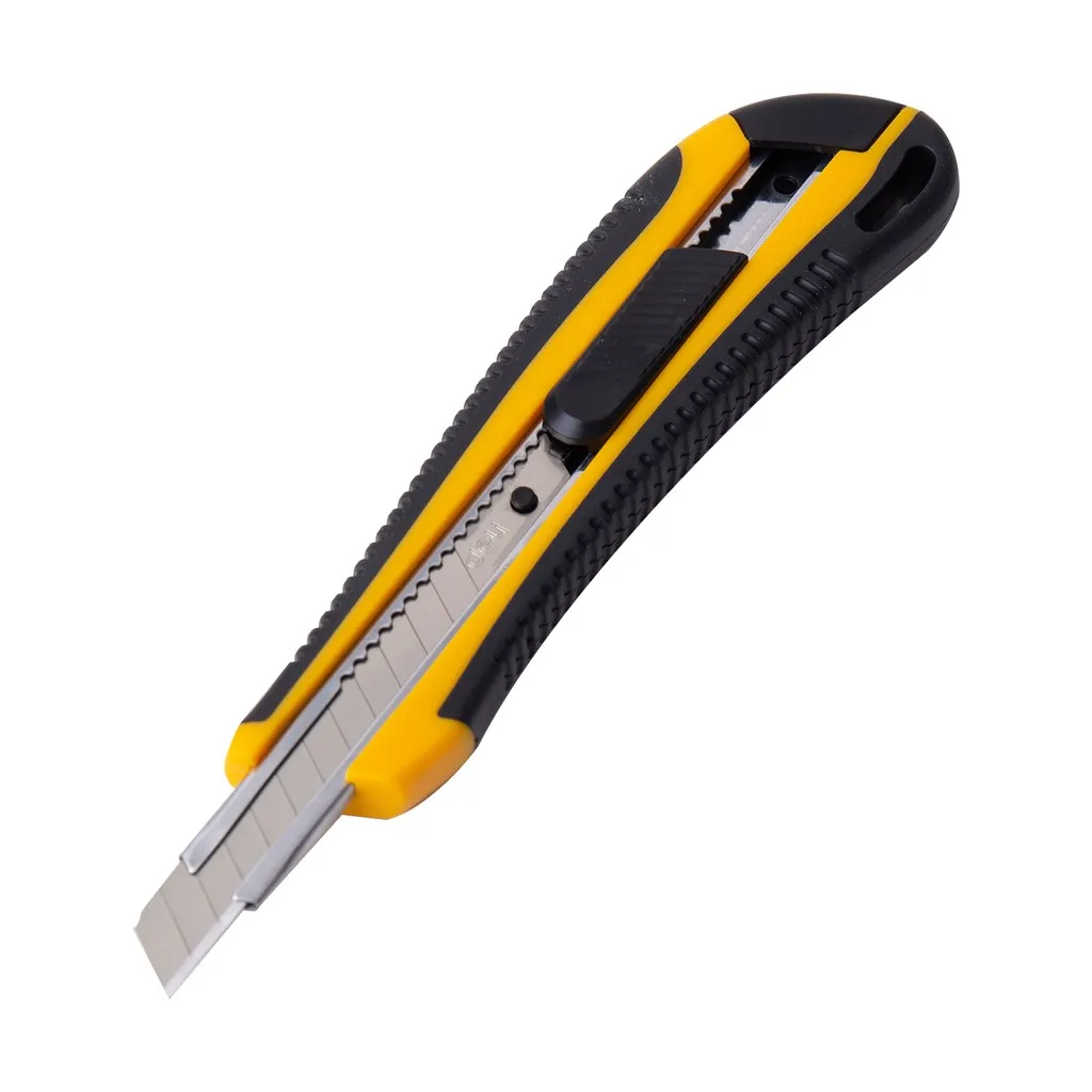 Ảnh Dao Rọc Giấy Deli Cỡ Lớn - Loại 13 Lưỡi Thép SK5 Sắc Bén Tách Rời - Khóa Tự Động An Toàn 4