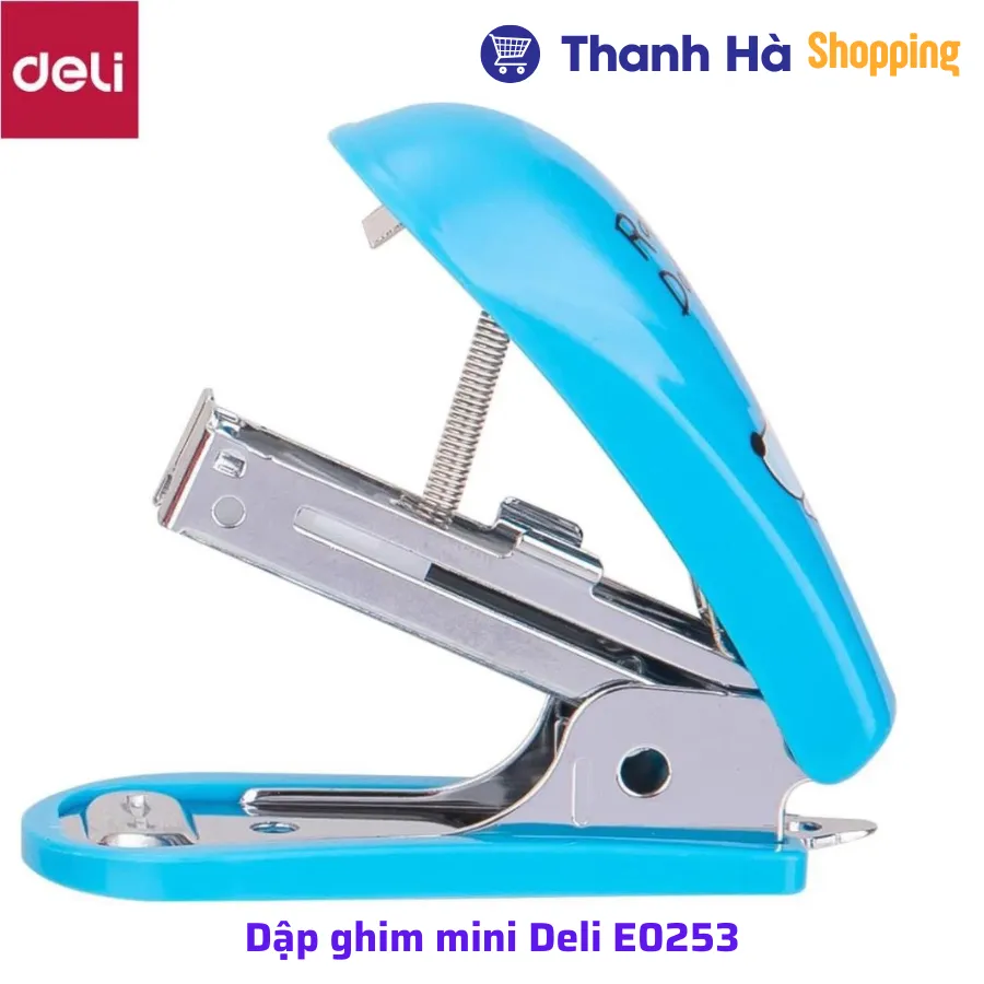 Ảnh Dập ghim mini Deli E0253 - Dập ghim mini No.10 - kèm 1000 chiếc ghim 12 trang 4