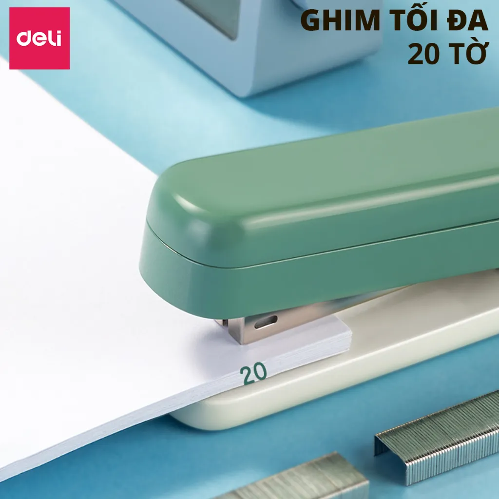 Ảnh Dập Ghim Xoay Chiều DELI Ghim Bấm 40 Trang Cao Cấp Sử Dụng Học Sinh Văn Phòng Sử Dụng Ghim 24/6 26/6 2