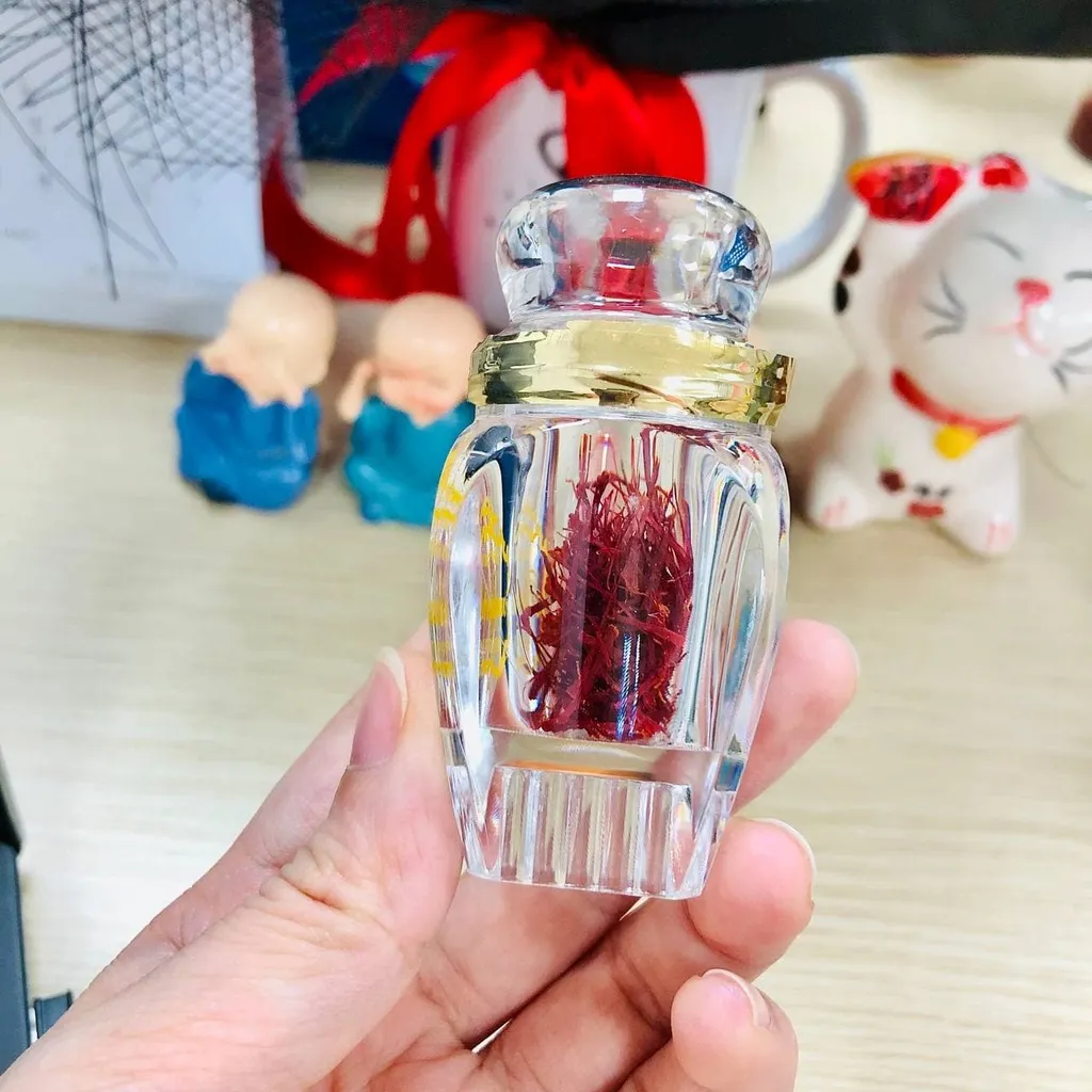 Ảnh [Date T3/2026] Nhụy Hoa Nghệ Tây Saffron Bahraman Gem Super Negin chính hãng Iran hộp 0.5gram 4